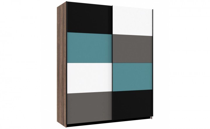 Шкаф-купе RVXS824E Forte дуб благородный / серый / белый / черный